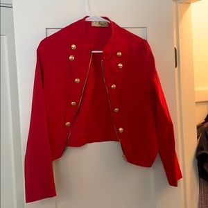 Red hybrid jacket